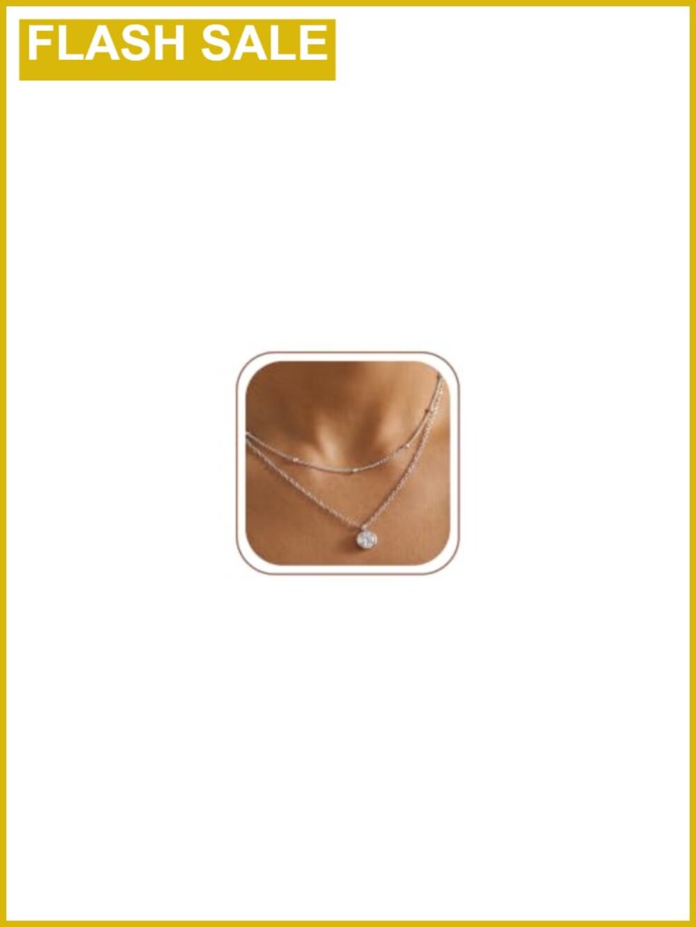S925 Sterling Silver Layered Necklace Choker Set for Women